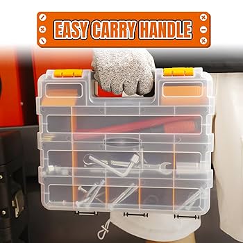 Amazon.com: Jack Boss Tool Box with Transparent Lid, Double
